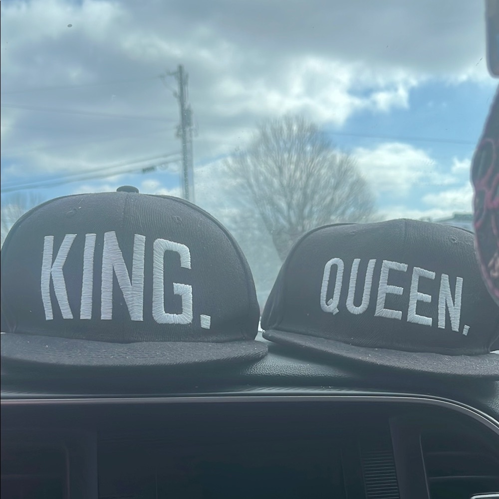 Black King and Queen Caps
